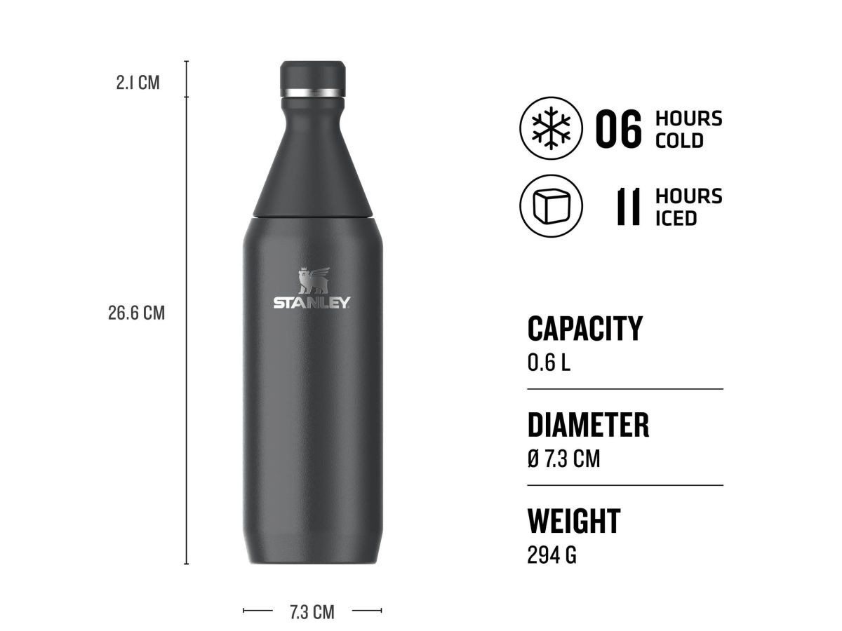 STANLEY Slim Bottle 590ml Black 1